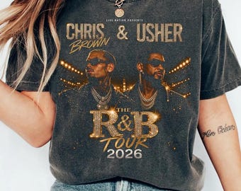Usher Raymond and Chris Brown R&B Tour 2026 Concert T-Shirt