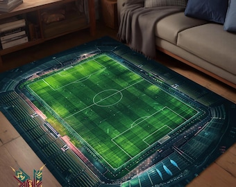 Alfombra para estadio de fútbol, diseño deportivo de campo de fútbol