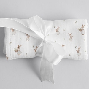 Watercolor Bunny Seamless Pattern - Textile Design for Kids - Woodland Animals in Vintage Style - Watercolor Baby Rabbit - Instant Download image 9