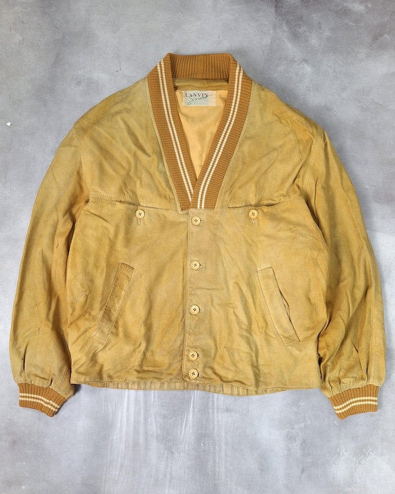 Lanvin, Vintage 80s Lanvin Suede Bomber Jacket