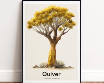 Quiver Tree Print | Botanical Wall Art | Personalised or Minimal Poster | Nature Gift