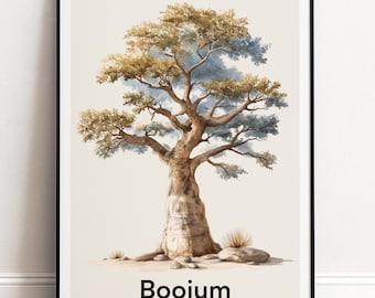 Boojum Baum Druck | Botanische Wandkunst | Personalisiertes Geschenk Natur-Wand-Dekor