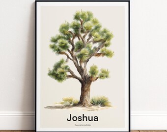 Joshua Tree Print | Botanical Wall Art | Personalised or Minimal Poster | Nature Gift