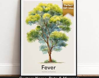 Fever Tree Print | Botanical Wall Art | Personalised Gift | Nature Wall Decor