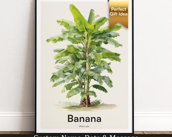 Banana Tree Print | Botanical Wall Art | Personalised Gift | Nature Wall Decor