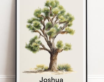 Joshua Baum Druck | Botanische Wandkunst | Personalisiertes Geschenk Natur-Wand-Dekor