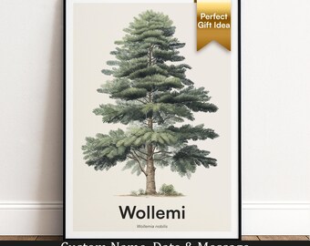 Wollemi Tree Print | Botanical Wall Art | Personalised Gift | Nature Wall Decor
