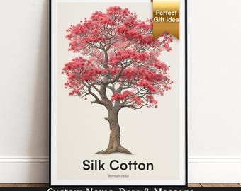 Silk Cotton Tree Print | Botanical Wall Art | Personalised Gift | Nature Wall Decor