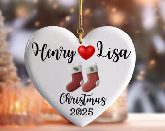 Personalized Couple Christmas Ornament 2025, Custom Couple Christmas 2025 Ornament, Together Ornament, New Couple Keepsake, Gift For Couple
