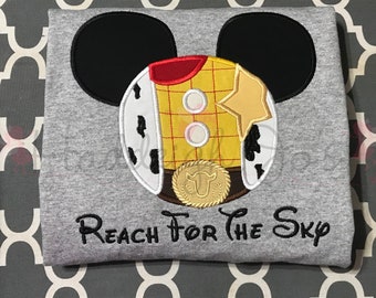 Woody Mouse Head Personalized Adult and Plus Size applique shirt