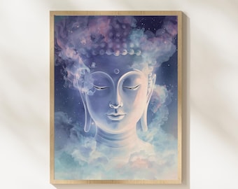 Soothing Buddha Wall Art, Meditation Yoga Room Decor