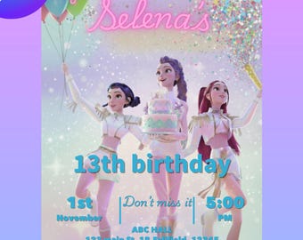 K Pop Demon Hunters Huntrix Birthday Invitation - Editable Canva Template - Kpop Printables for 13th Birthday Party Instant Digital Download