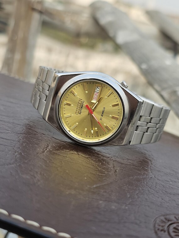 Vintage Citizen Automatic Men’s Watch Vintage Japan 21 Jewels 8200A Movement Day Date Fully Serviced Mechanical Timepiece Restored