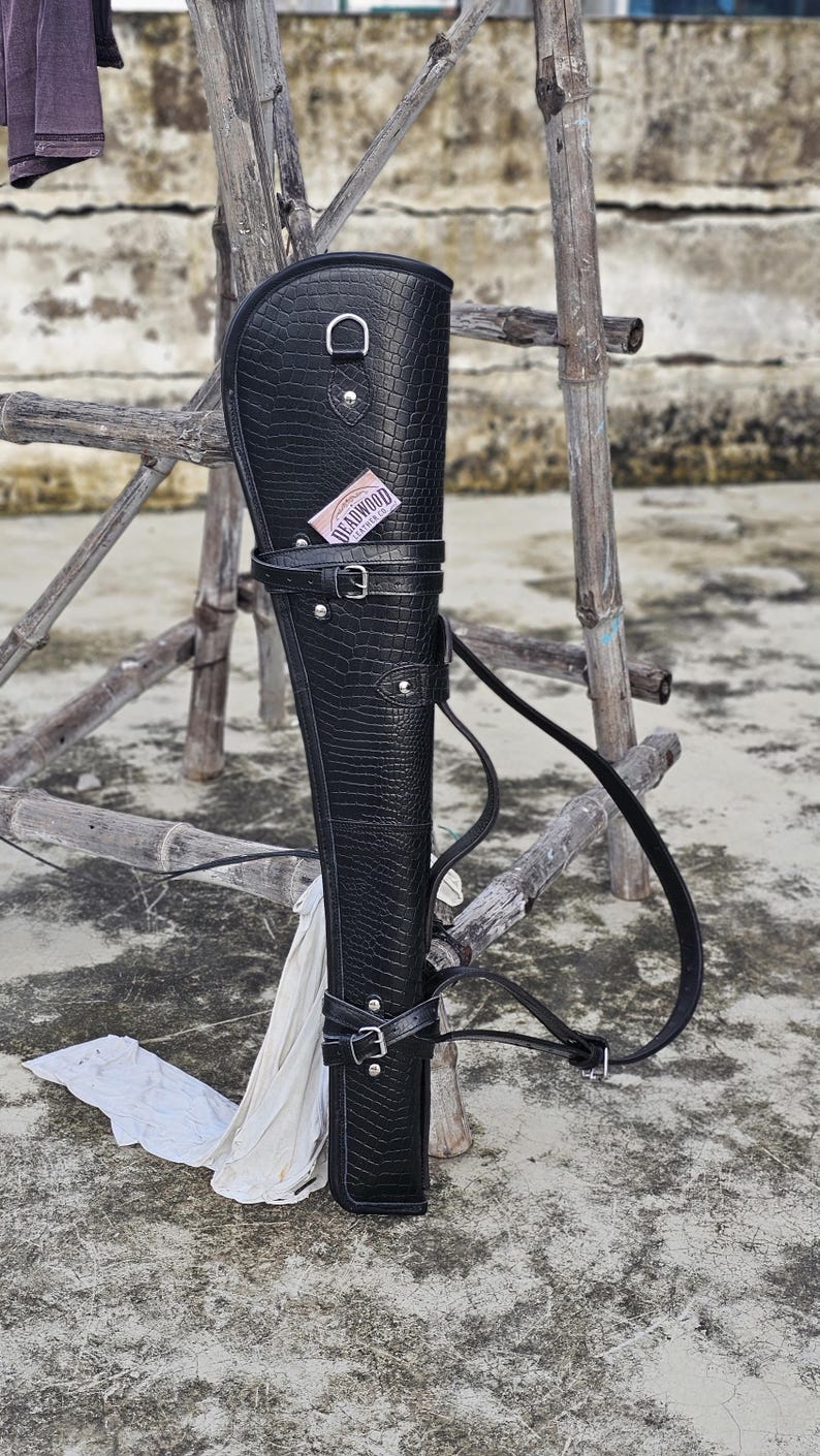 Fourreau de fusil en cuir de 35 pouces, fait main, en cuir de buffle ...