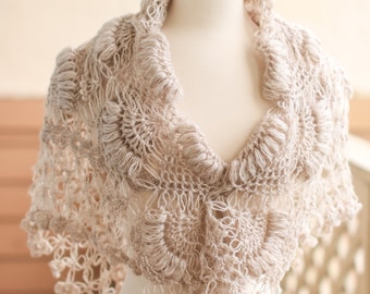 Châle de mariée, boléro de mariée, haussement d'épaules de mariée, cadeau de douche nuptiale, accessoires de mariée, châle de soirée romantique, châle de mariage au crochet, cape de mariée