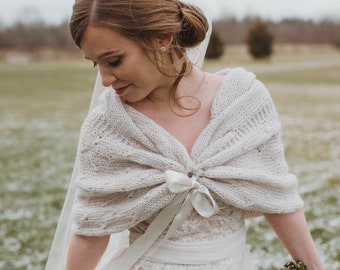 Romantische Hochzeitsschals und Boleros, Hochzeitsbolero, Cape für die Braut, Winterhochzeitsschal für Bräute und Brautjungfern