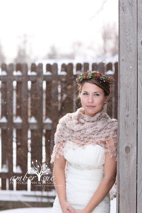 Wedding Shawl Bridal Shrug Crochet Shawl Winter Wedding Etsy