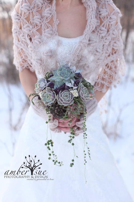 Lace Mohair Bridal Shawl: Crochet Wedding Cover-up - Etsy