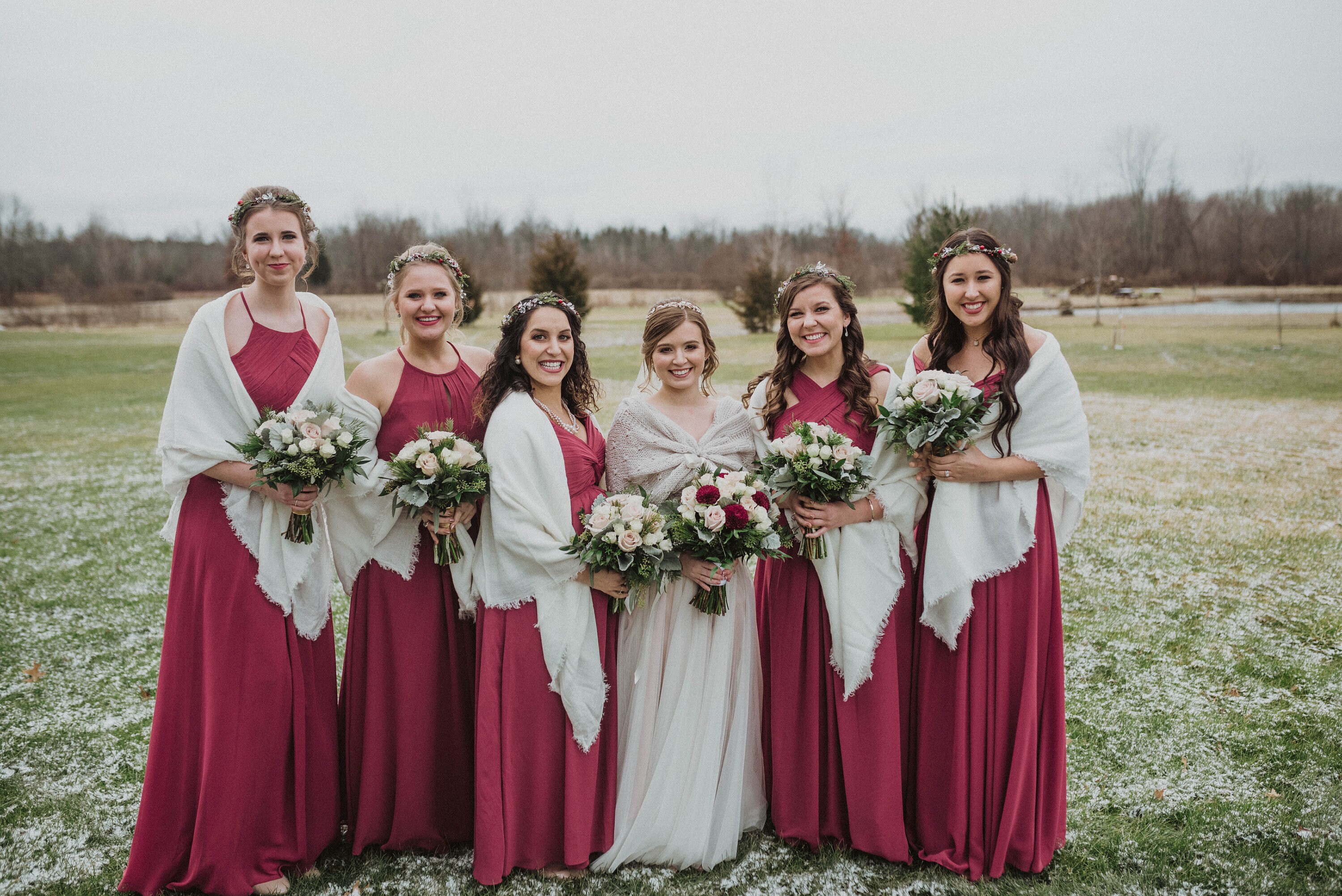 burgundy bridesmaid dress with shawl Plus Size Elegant Shawl Bat-wing Sleeve Chiffon Evening Dresses with A main image 0
