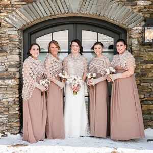 Wedding shawl,bridal shawl,shawl for bride and bridesmaids,bolero,bridal shrug,winter wedding shawl,ivory shawl,bridal coverup,bridal wrap image 2