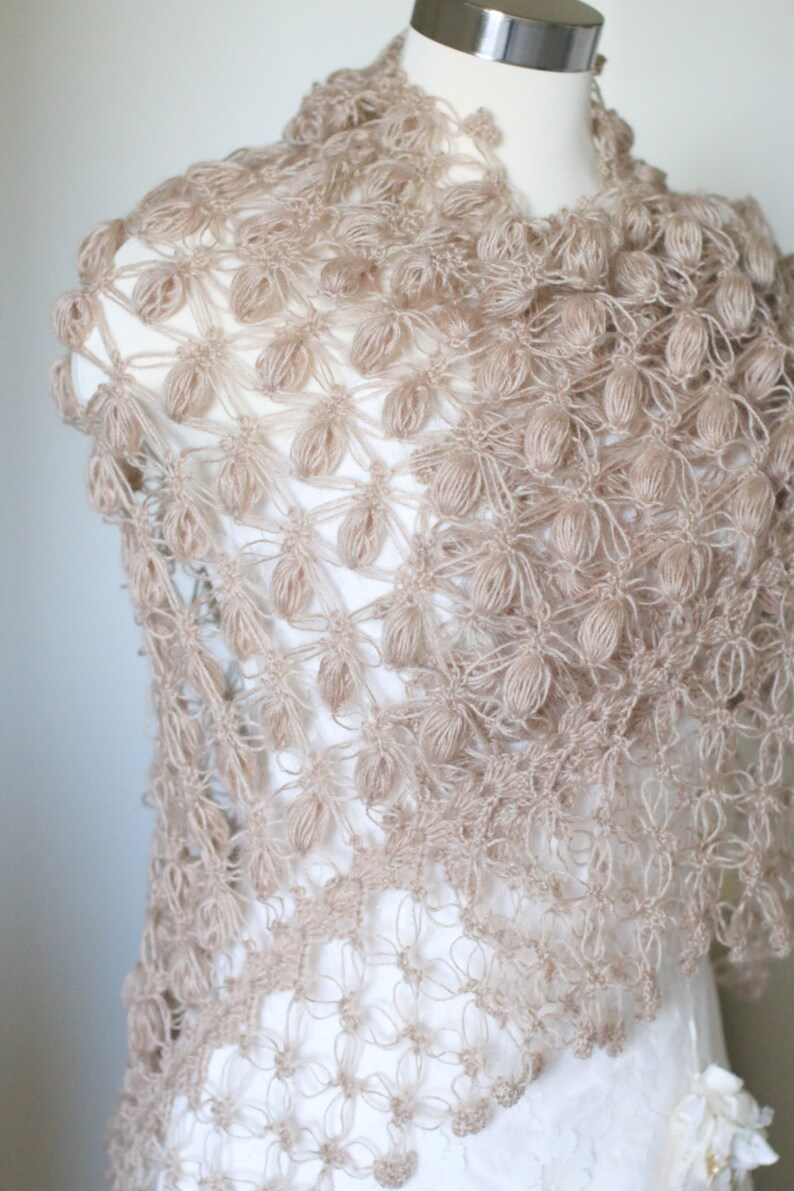 Bridal Shawl Wedding Shawl Nude Shawl Cream Shawl Bridal Etsy