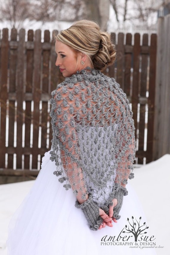 Châle De Mariage Hiver En Peluche - Dentelle Florale Blanche Avec Strass - Taille Unique - Pour Robe De Mariée, Soirée, Bal - 8