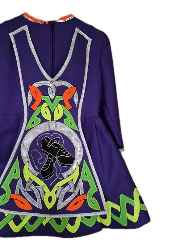 purple irish dance solo dresses Pat Harper Irish Dance Solo Dress Child 7-9 Purple Celtic Feis