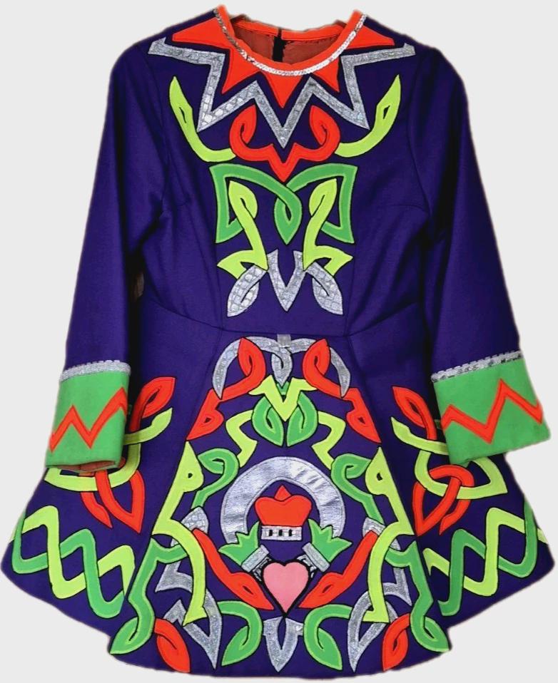 purple irish dance dress Pat Harper Irish Dance Solo Dress Child 7-9 Purple Celtic Feis