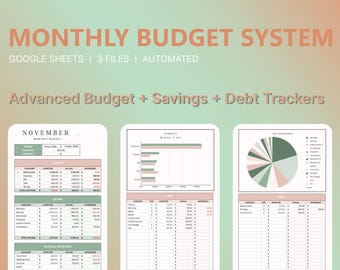 Budget Planner Savings Tracker Google Sheets Debt Payoff Template Bill Calendar Finance Spreadsheet Management