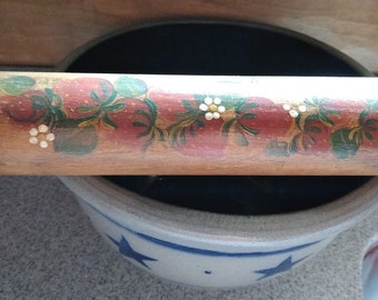 vintage handpainted rolling pin