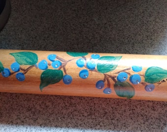 vintage handpainted rolling pin