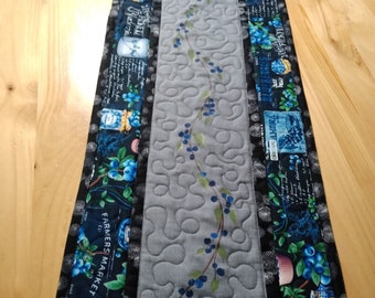 Hand painted quilted table runner