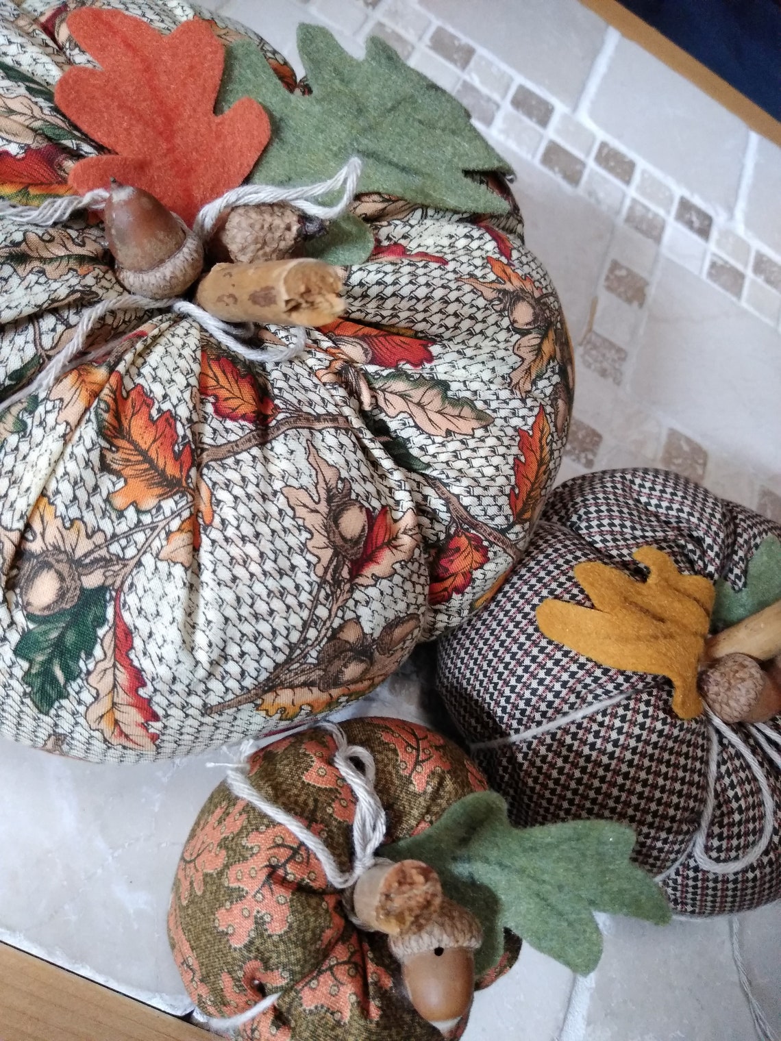 Decorative Fabric Pumpkins Etsy