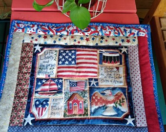 table runner or wall hanging patriotic design
