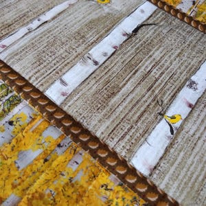 quilted and painted table runner