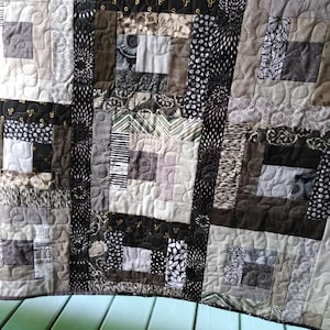 black and white quilt
