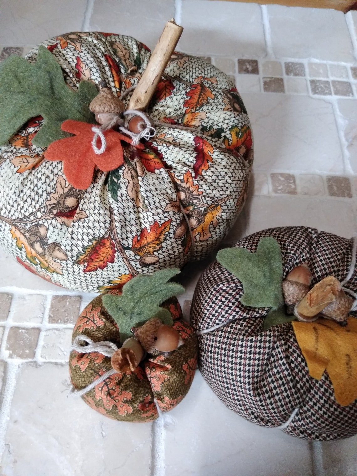 Decorative Fabric Pumpkins Etsy
