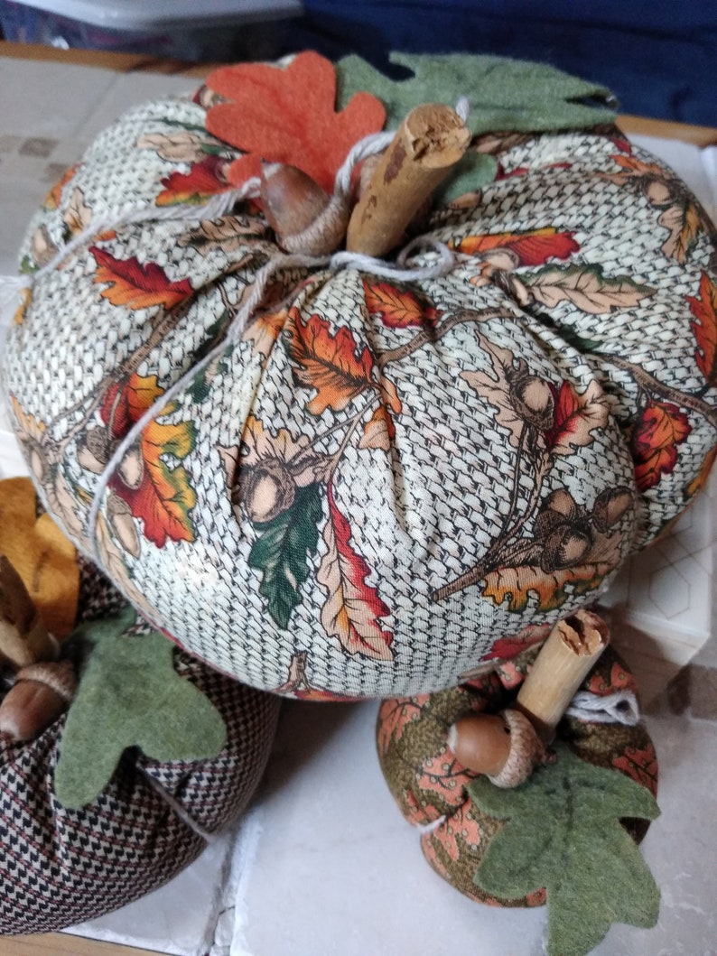 Decorative Fabric Pumpkins Etsy