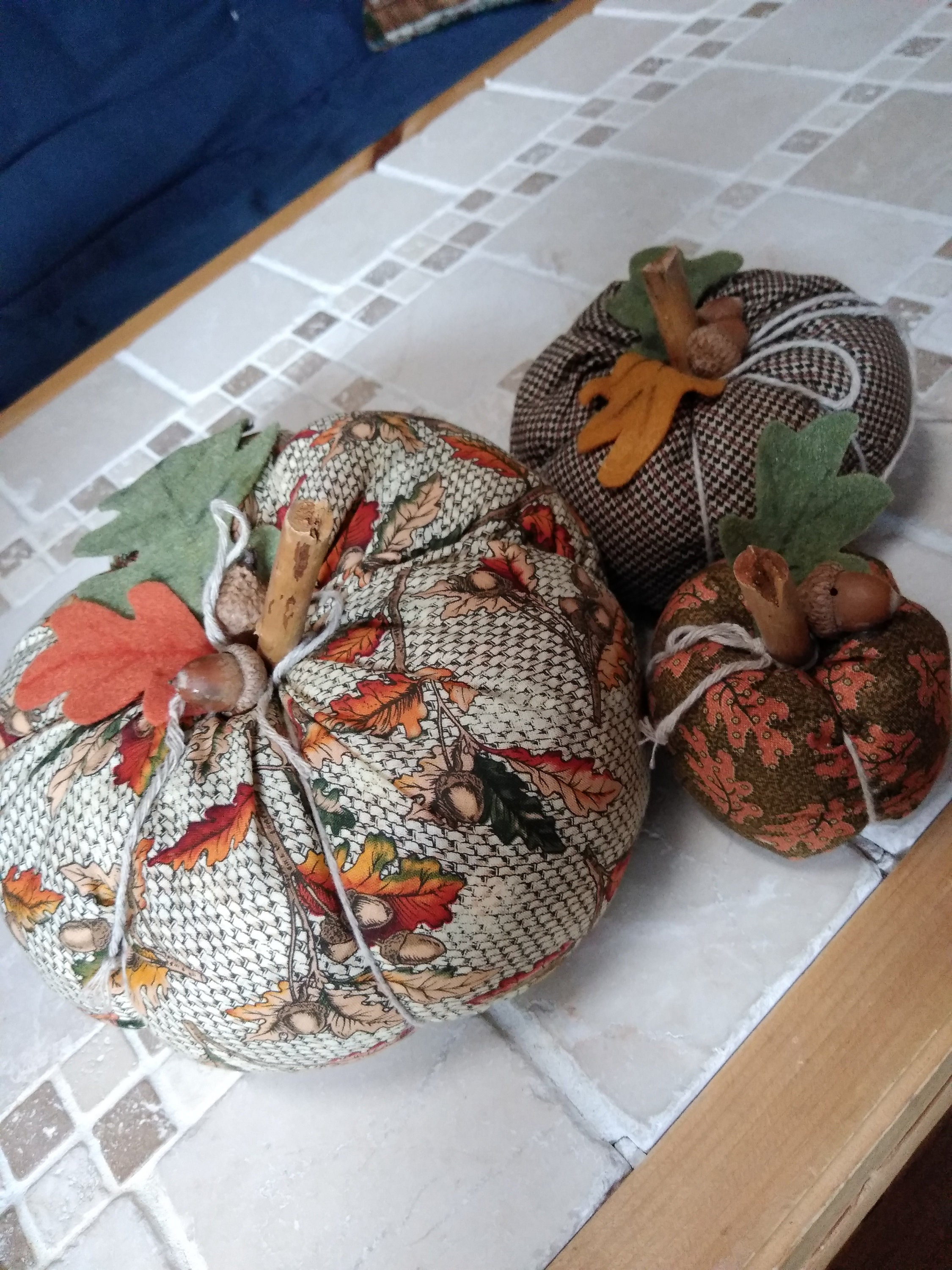 Decorative Fabric Pumpkins Etsy