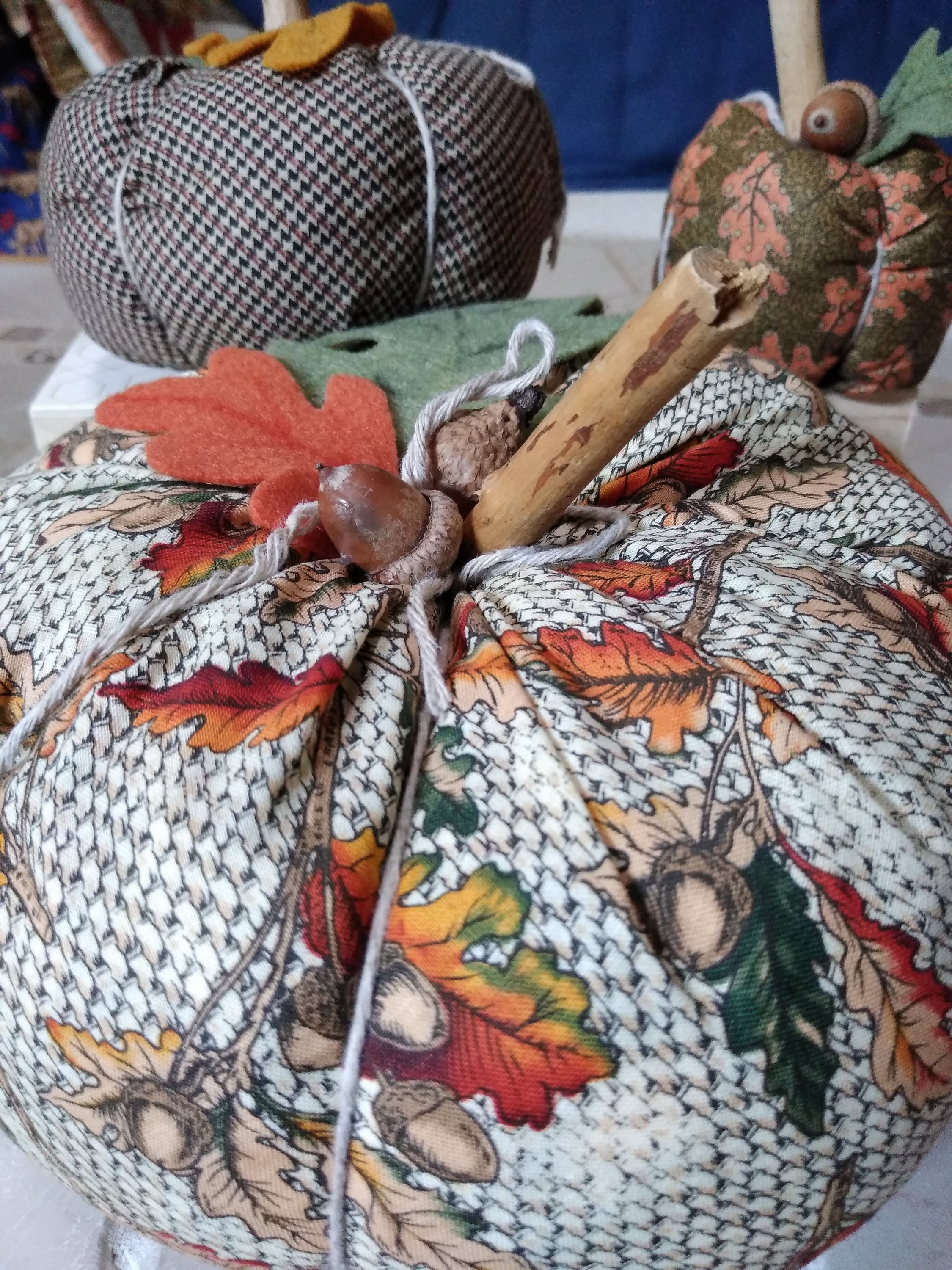 Decorative Fabric Pumpkins Etsy