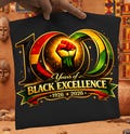 100 Years of Black Excellence PNG | Black History 1926–2026 Design | Black Power Fist Art | Black History Month PNG