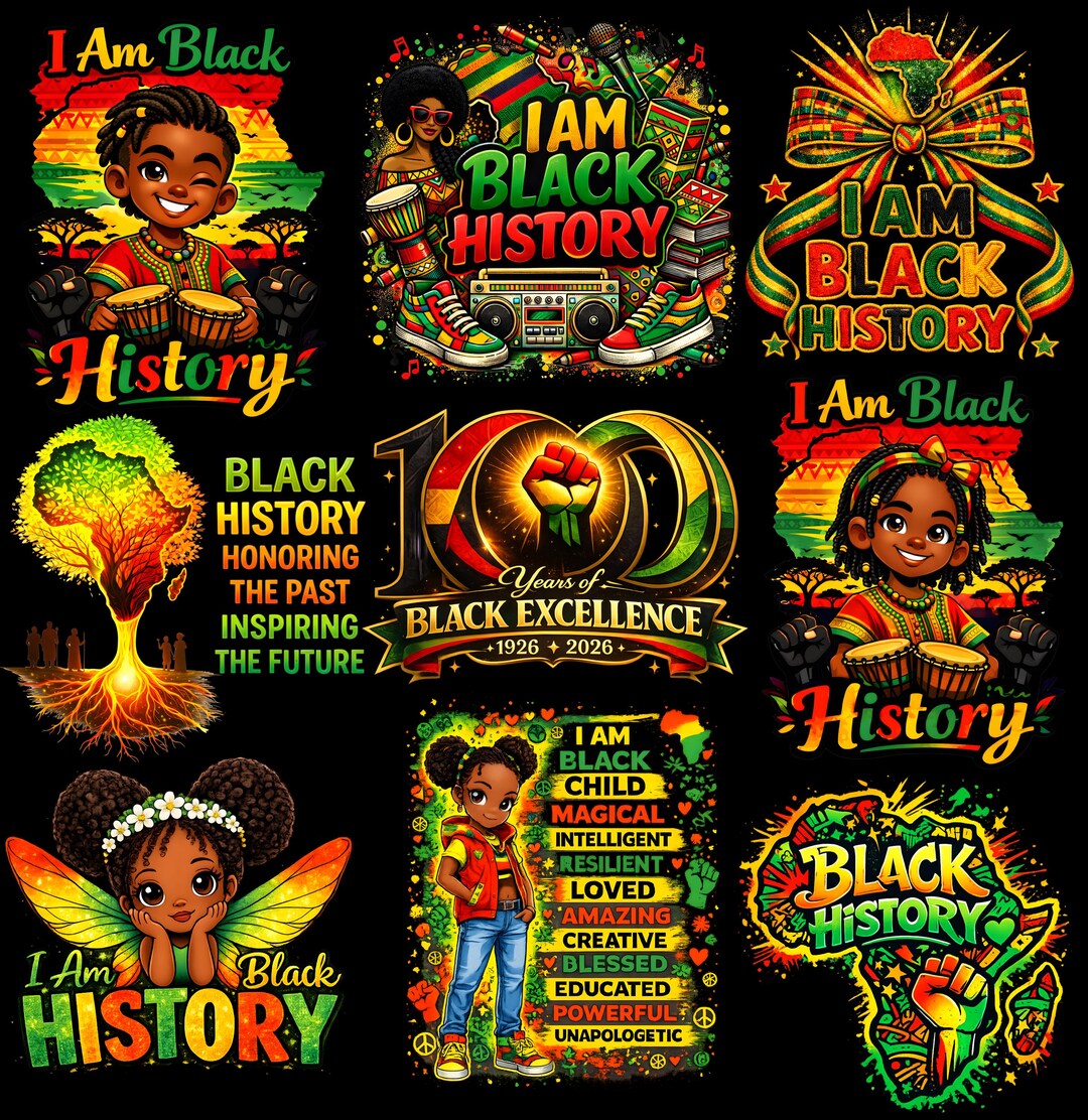Black History Month PNG Bundle | Afrocentric Sublimation Designs ...