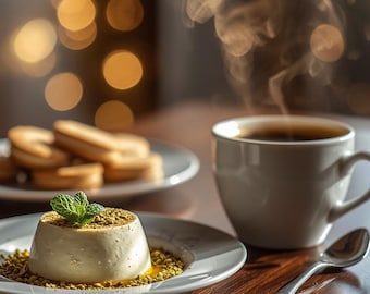 Pistachio Panna Cotta Recipe | Creamy Italian Dessert | Easy No-Bake Pistachio Dolce • Digital Download PDF