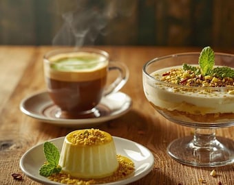 Pistachio Dessert Bundle | Pistachio Tiramisu, Panna Cotta & Coffee | Italian Easy Recipes • Digital Download PDF