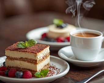 Italian Dessert Bundle | Tiramisu, Panna Cotta & Hazelnut Coffee | Easy No-Bake Classics  • Digital Download PDF