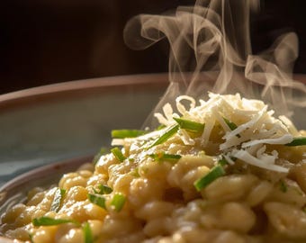 Zucchini-Risotto-Rezept | Cremiges italienisches Risotto alle Zucchine | Easy Light Dinner • Digitaler Download PDF