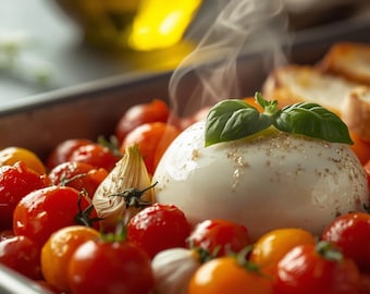 Gebackene Burrata Vorspeisen | Cremig & Warm für Partys | Dein Party Fingerfood • Digitaler Download PDF