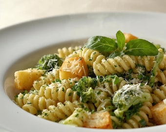 Broccoli Fusilli Recipe | Creamy, Easy Italian Pasta | Healthy Comfort Food • Digital Download PDF
