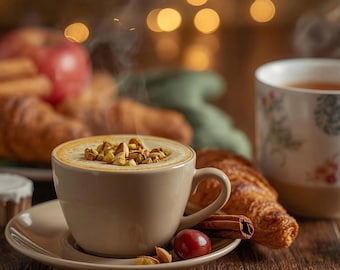 Pistachio Coffee + Cantuccini + Mulled Apple Cider Bundle | Italian Cozy Drinks Recipes • Digital Download PDF