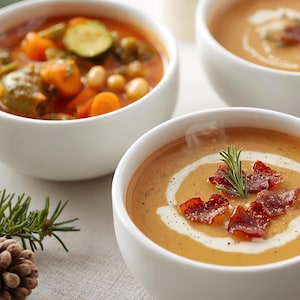 Classic Winter Soup Recipe Bundle • Minestrone • Creamy Chestnut • Creamy Mushroom • Digital Download PDF